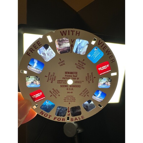 Vintage View-Master DR-49 Scenic Wonders USA Free Promo Reel w/ Sleeve - Picture 5 of 5